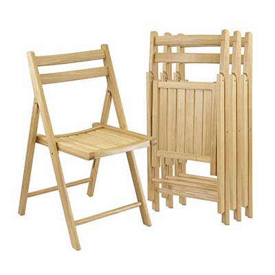 Winsome Natural Finish Wood Folding Chairs