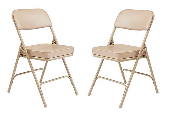NPS 3200 Series Vinyl Upholstered Double Hinge Folding Chair