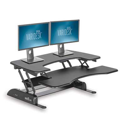 VARIDESK Height-Adjustable Standing Desk for Dual Monitors