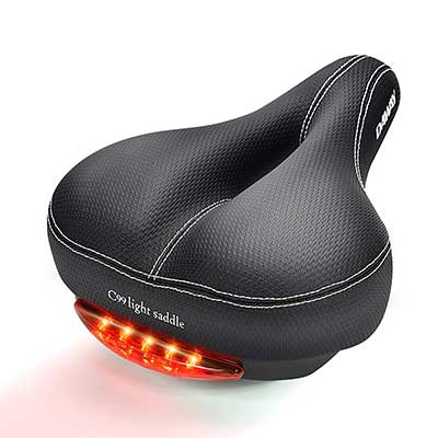 DAWAY Comfortable C99 Memory Foam Padded Leather Wide Bicycle Saddle