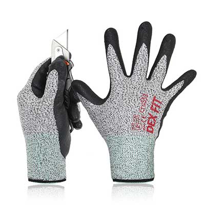 DEX FIT 3D Comfort Stretch Fit Foam Nitrile, Food Contact, Cut Resistant Gloves