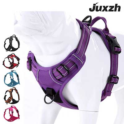 JUXZH Truelove Soft Front Dog No Pull Harness with Handle $& Leash Attachment