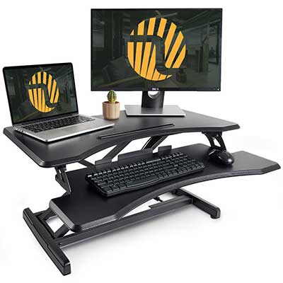 FEZIBO Stand Up Desk Converter, 33’’ Ergonomic Tabletop Workstation