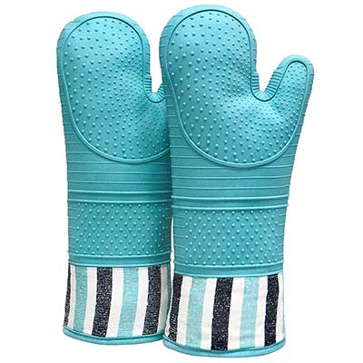 RED Heat Resistant Professional Oven mitt, 500 Degree F