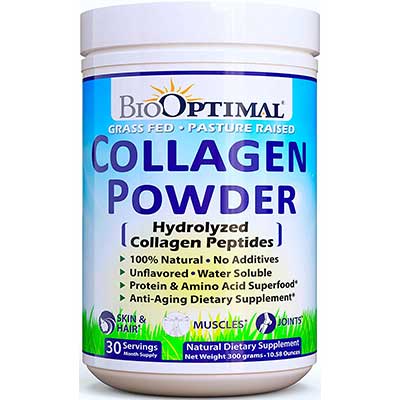BioOptimal Grass-Fed Collagen Powder, GMO-Free