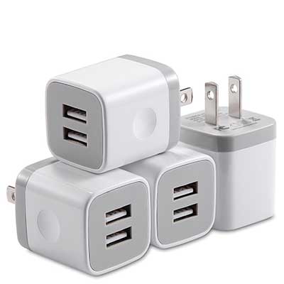 X-EDITION USB Wall Charger 2.1A Dual Port USB Cube Power Adapter