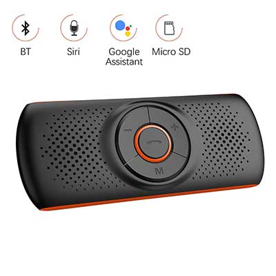 Aigoss Bluetooth Version 4.2 Car Speakerphone Music Player