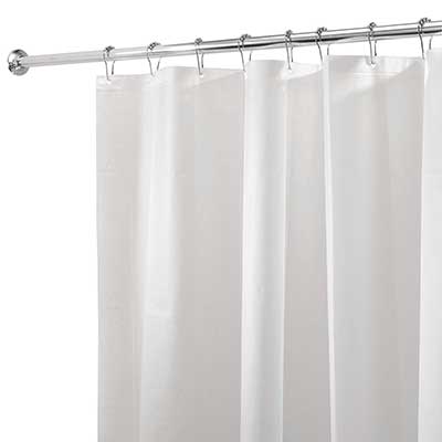 iDesign PEVA Plastic Mold and Mildew Resistant Plastic Shower Curtain