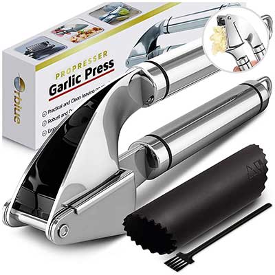 ORBLUE Garlic Press, Stainless Steel Mincer
