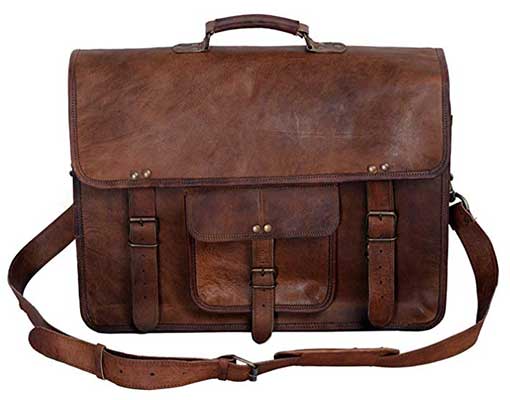 KPL Men’s Brown Handmade Leather Briefcase