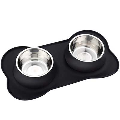 URPOWER Dog Pets Stainless Steel Bowl