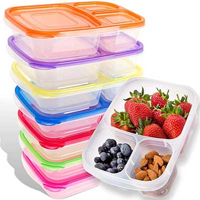 Bento Lunch Box 3 Compartments Meal Prep Containers