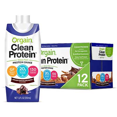 Orgain-Grass Fed Clean Protein Shake, Creamy Chocolate-Fudge