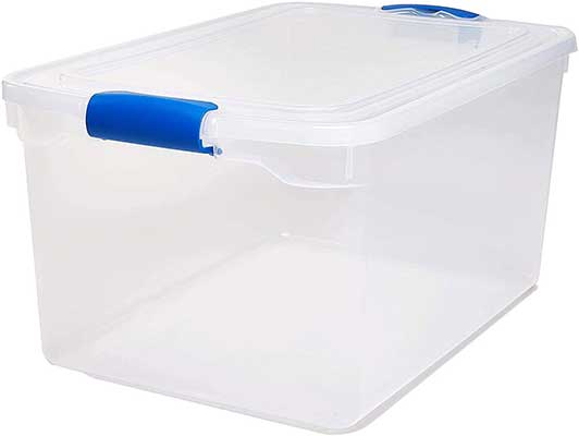 Homz Plastic Storage, Modular Stackable Storage Bin