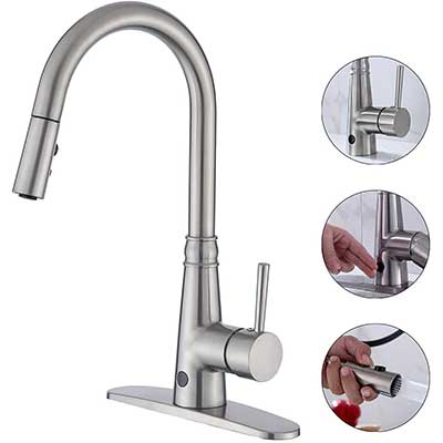 BuyHive Sensor Kitchen Faucet Touchless Pull Down