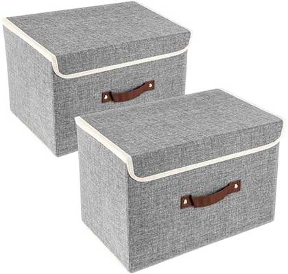 TYEERDEC Foldable Storage Bins 2 Pack Storage Boxes