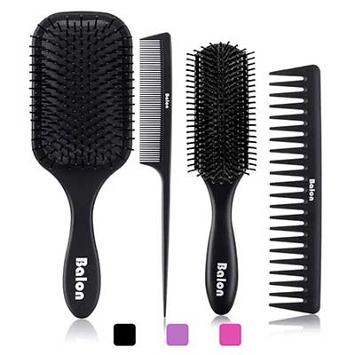 4Pcs Paddle Hair Brush, Detangling Brush