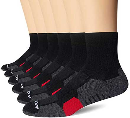 AKOENY Men’s Performance Athletic Quarter Socks