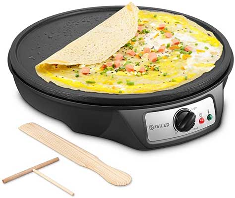 Electric Crepe Maker, iSiLER Non-stick