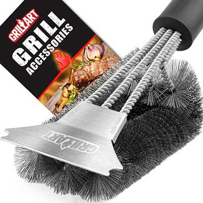 Grill Brush and Scraper – Extra Strong BBQ Cleaner Accessories