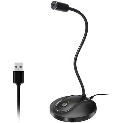 USB Desktop Microphone with Mute Button