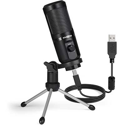 USB Podcast Microphone with Mic Gain MAONO